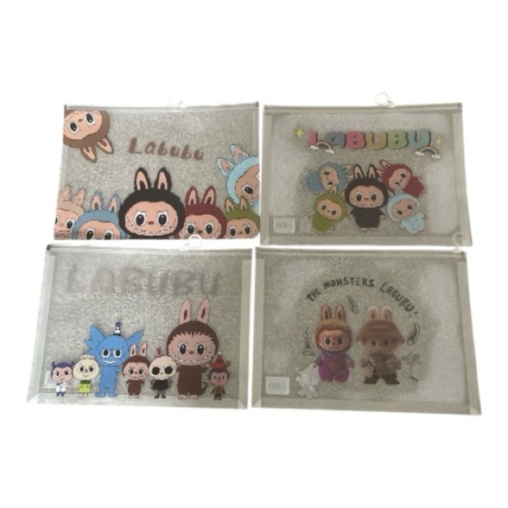 Labubu Clear Plastic Document Folder